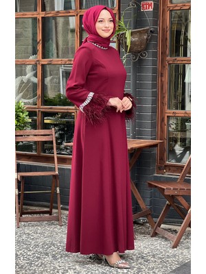 Şükran Elbise 36171 Bordo