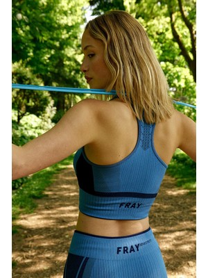 Fray Athletics Blue Topaz Sports Bra