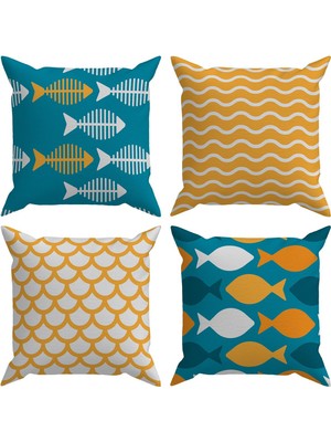 Evdek Starfish 4'lü Kırlent Kılıf Ds2