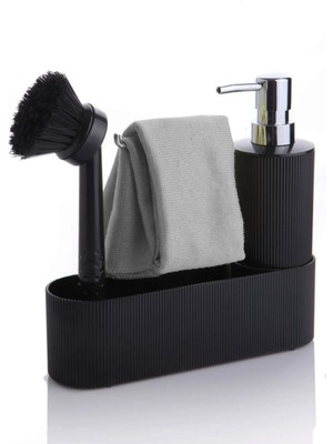 Morlimon Oval Hazneli Lüx Sıvı Sabunluk ve Mutfak Seti