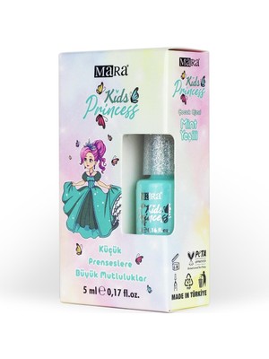 Mara Kids Princess Çocuk Ojesi 5 ml Mint Yeşil Eğlenceli Kullanım için