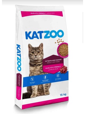 Katzoo Kuzu Etli Yetişkin Kedi Maması 2kg Açık