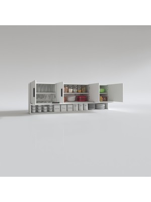 Kenzlife hazır mutfak perenna byz 060*180*22 mutfak banyo dolabı kapaklı raflı