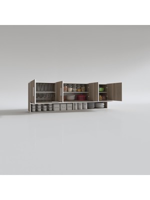 Kenzlife hazır mutfak perenna crd 060*180*22 mutfak banyo dolabı kapaklı raflı