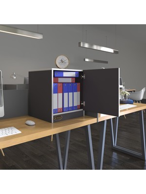 Kenzlife kapaklı mutfak dolabı melek39 gri 039x039x39 banyo ofis komodin (m)
