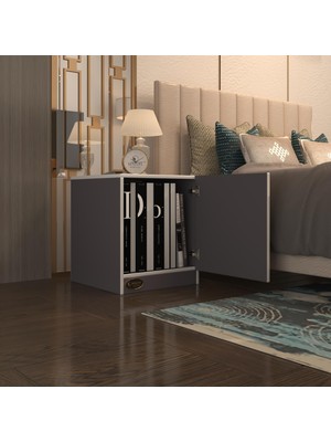 Kenzlife kapaklı mutfak dolabı melek39 gri 039x039x39 banyo ofis komodin (m)