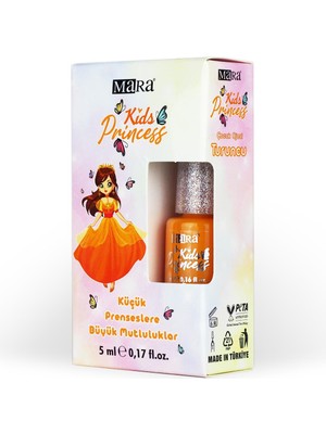 Mara Çocuk Ojesi Turuncu Renk PETA Onaylı Vegan Formül 10 ml Eğlenceli Kullanım İçin