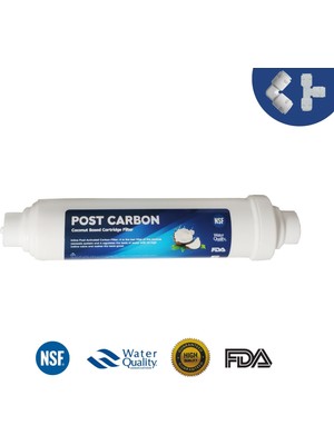 Evora 10" Çubuklu Quick Post Karbon Tatlandırıcı Filtre Yüksek Karbonlu