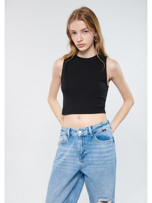 Mavi Kadın Siyah Crop Top 1610786-900