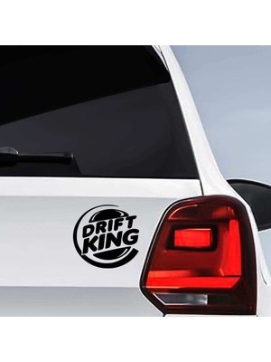 Drift King Burger Logo Sticker - Oto Araba Etiket, Aksesuar, ModifiyeTuning