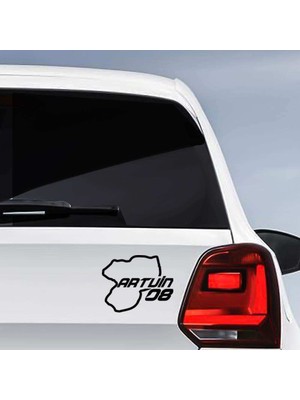 Asilmeydan Artvin Ili 08 Plaka Kodu Memleket, Yarış Pisti Sticker - Oto Araba Etiket, Aksesuar, Tuning