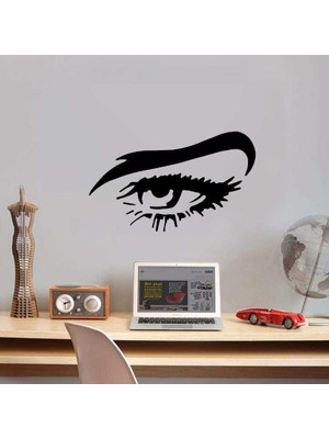 Çekici Kadın Gözü Silüeti Dekoratif Genç Odası Duvar Sticker, Çıkartma