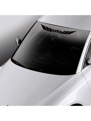 Asilmeydan Veilside Yazılı Ön Cam Alınlık Sticker, Oto Etiket, Araç Çıkartma, Araba Tuning, Modifiye Siyah