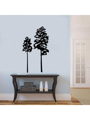 Asilmeydan Küçük ve Büyük Ağaç Silüeti Duvar Sticker, Çıkartma