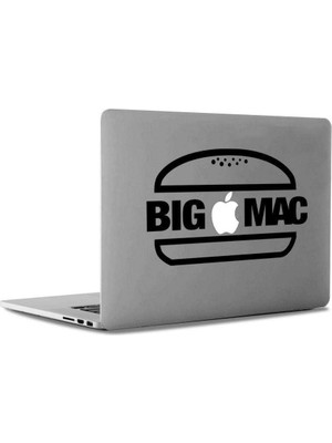 Asilmeydan Bigmac Esprili Hamburger Mac Book Laptop Sticker, Etiket, Çıkartma