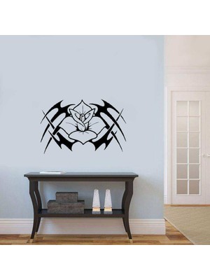 Asilmeydan Larkspur Flower Silüeti Dekoratif Duvar Sticker, Çıkartma