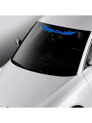 Asilmeydan Veilside Yazılı Ön Cam Alınlık Sticker, Oto Etiket, Araç Çıkartma, Araba Tuning, Modifiye Mavi