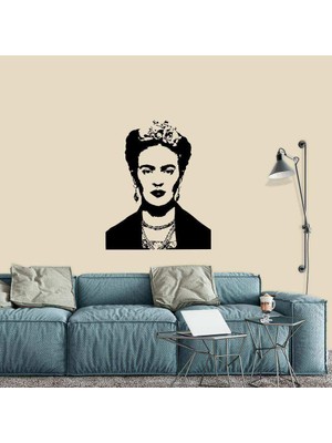 Asilmeydan Frida Kahlo Silüeti Dekoratif Duvar Sticker, Çıkartma, Etiket