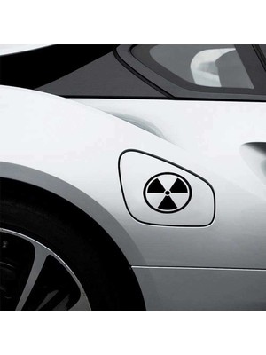 Asilmeydan Radyasyon Simge Yakıt Depo Kapağı Sticker, Araba, Oto Etiket, Tuning, Aksesuar, Modifiye