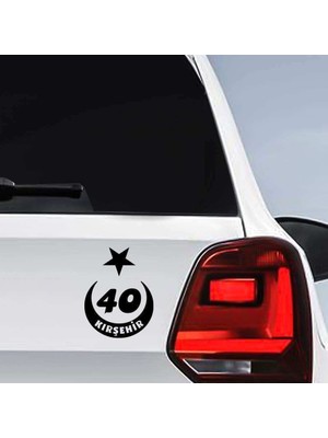 Asilmeydan Ay Yıldız Kırşehir Plakası 40 Sticker, Oto, Araba, Araç, Etiket, Aksesuar