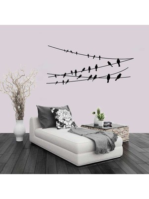 Asilmeydan Tellerdeki Kuş Sürüsü Dekoratif Duvar Sticker - G128
