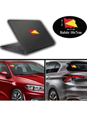 Asilmeydan Babür Arma, Araba, Cam, Laptop Etiket Oto Sticker -Araç Aksesuar 10X7 cm