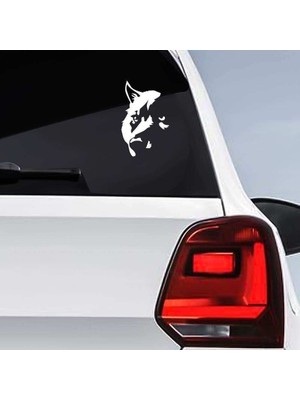Asilmeydan Vahşi Kurt Siluet Oto Sticker -Araba Etiket, Araç Aksesuar, Sport, Modifiye