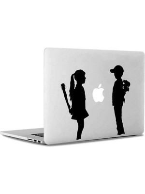 Asilmeydan Banksy Kız ve Erkek Klişeleri Mac Book Laptop Sticker, Etiket, Çıkartma