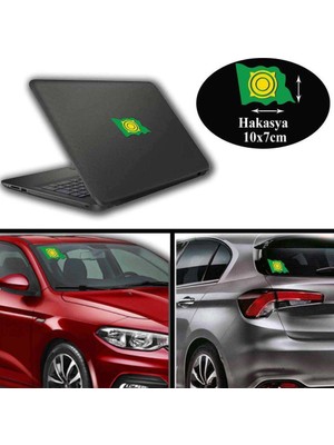 Asilmeydan Hakasya Arma, Araba, Cam, Laptop Etiket Oto Sticker -Araç Aksesuar 10X7 cm