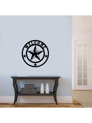Asilmeydan Welcome Star Dekoratif Duvar Sticker, Çıkartma, Etiket