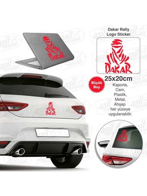 Asilmeydan Dakar Rally Adam Logosu Kırmızı Sticker, Araba, Oto, Araç Etiket, Tuning, Aksesuar, Modifiye, Arma,