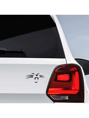 Asilmeydan Kükreyen Aslan Kedi Sticker, Oto Etiket, Araç Çıkartma, Araba Tuning, Modifiye, Aksesuar, Arma