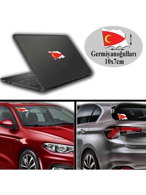 Asilmeydan Germiyanoğulları Arma, Araba, Cam, Laptop Etiket Oto Sticker -Araç Aksesuar 10X7 cm