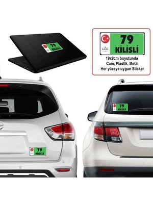 Asilmeydan 79 Kilis - Memleket Sticker - Şehir - Arma,cam, Laptop Etiket Araç Aksesuar -Oto Sticker 19X9CM