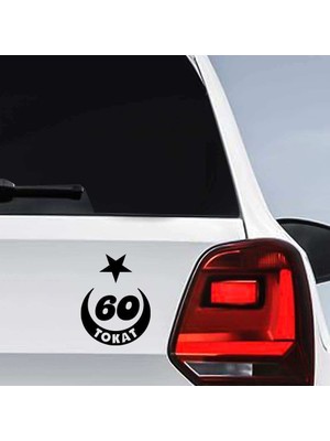 Asilmeydan Ay Yıldız Tokat Plakası 60 Sticker, Oto, Araba, Araç, Etiket, Aksesuar