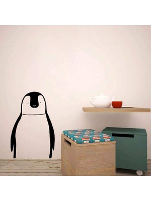 Asilmeydan Sevimli Penguen Silüeti Dekoratif Duvar Sticker, Çıkartma