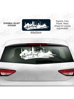 Asilmeydan Istanbul Cami Boğaz Silueti Beyaz Sticker, Araba, Oto, Etiket, Tuning, Aksesuar, Modifiye, Arma,