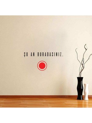 Asilmeydan Şu An Buradasınız Yazılı Silüet Dekoratif Duvar Sticker, Çıkartma, Etiket