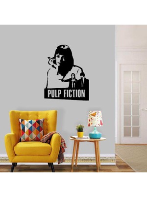 Asilmeydan Pulp Fiction Film Karakter Silüeti Dekoratif Duvar Sticker, Çıkartma