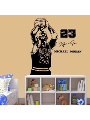Asilmeydan Basketbolcu 23 Numara Michael Jordan Dekoratif Duvar Sticker, Çıkartma