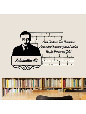 Asilmeydan Sabahattin Ali- Şiiri Dekoratif Duvar Sticker, Çıkartma, Etiket SB-001