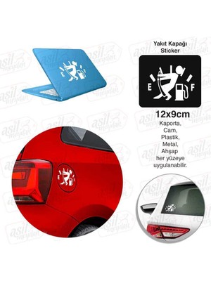 Asilmeydan Yakıt Göstergesi Depo Kapağı Beyaz Sticker, Oto, Araba, Etiket, Aksesuar, Tuning, Modifiye, Arma