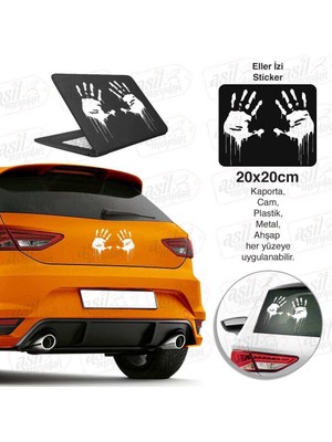 Asilmeydan El Izi Beyaz Eller Sticker, Oto, Araba, Etiket, Aksesuar, Tuning, Modifiye, Arma
