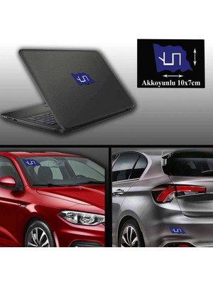 Asilmeydan Akkoyunlu Arma, Araba, Cam, Laptop Etiket Oto Sticker -Araç Aksesuar 10x7 cm