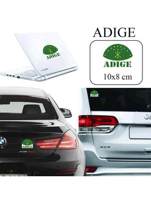 Adıge Çerkez, Çerkes Bayrağı Amblem Renkli Oto Bayrak Sticker, Araç Aksesuar, Çıkartma,