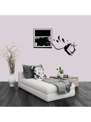 Asilmeydan Camdan Televizyon Atma Dekoratif Duvar Sticker - G134