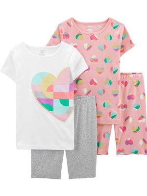 Carter's Kız Çocuk Pijama Set 4'lü Paket