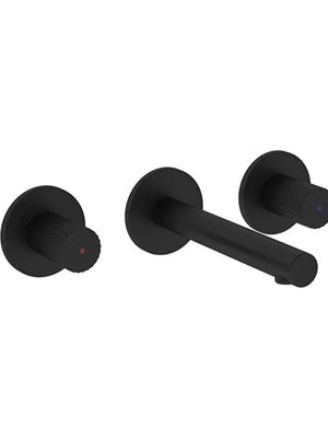 Vitra Origin 3 Delikli Ankastre Lavabo Bataryası, Mat Siyah A4258236WTC