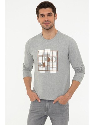 Pierre Cardin Acık Gri Melanj Erkek Sweatshirt