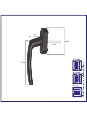 Kaya-Pen Siyah Pwc Pencere Kolu